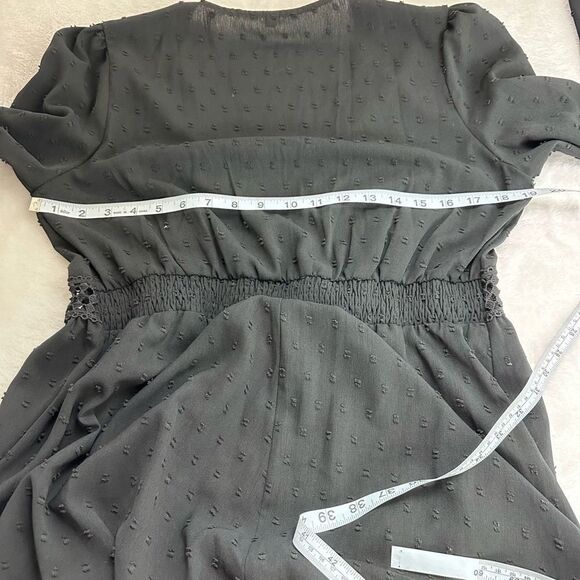 Amazon black eyelet maxi dress size L - Picture 10 of 11